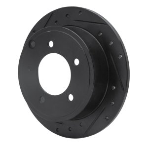Chrysler 200 Brake Rotor (1) - Rear Left - R1 Concepts - Drilled & Slotted - Black - `07-`17